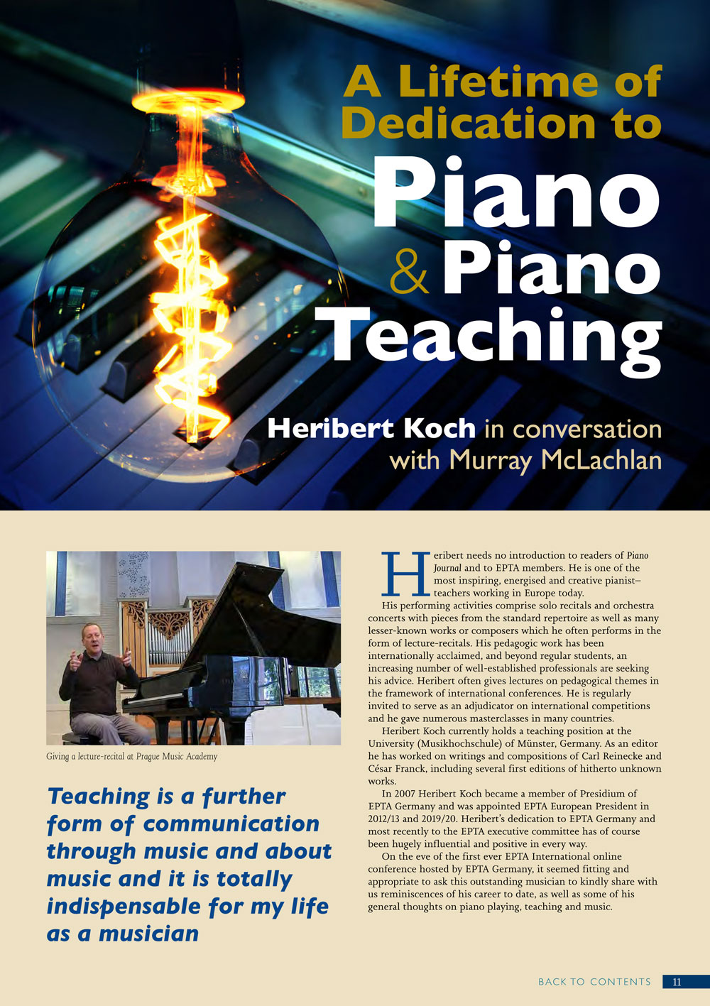 Heribert Koch Piano Journal